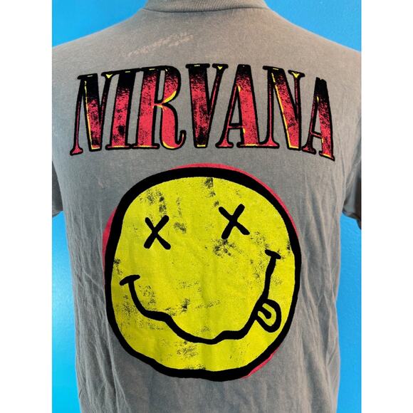 NWOT NIRVANA Dead Smile Face T-Shirt Tee 100% Cotton Medium - Picture 2 of 5